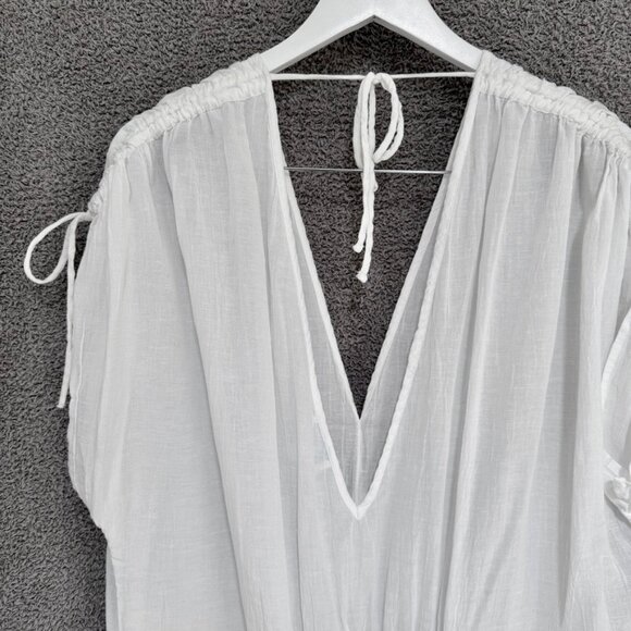 GAP Crinkle Cotton Modal Linen Maxi Cover-Up M/L - Picture 9 of 12